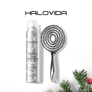 Halovida Bristle Brush+Hair Dry Shampoo