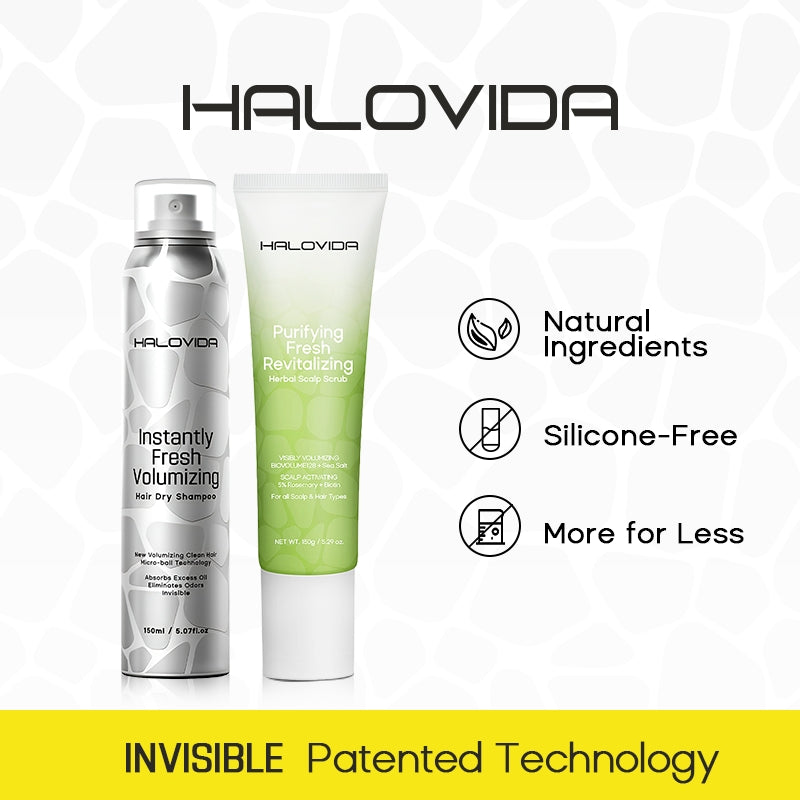 Halovida Scalp Scrub+Hair Dry Shampoo