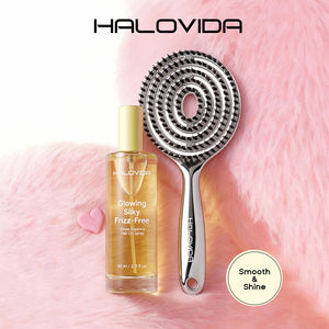 Halovida Bristle Brush+Hair Oil Spray