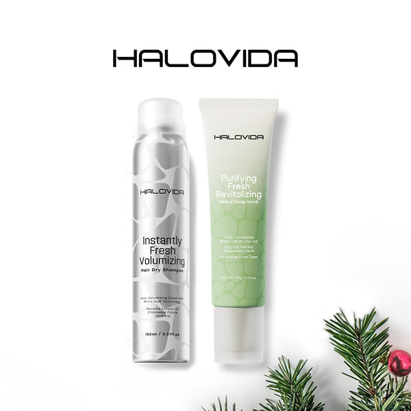 Halovida Scalp Scrub+Hair Dry Shampoo