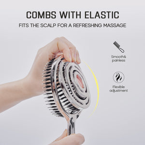 HALOVIDA Electroplated Hollow Round Bristle Brush - Anti-Static Massage Brush, Reduces Heat Damage, Ideal for Quick Drying and Voluminous Styling - Halovida
