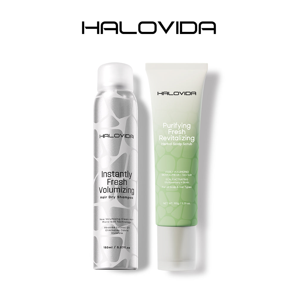Halovida Scalp Scrub+Hair Dry Shampoo - Halovida