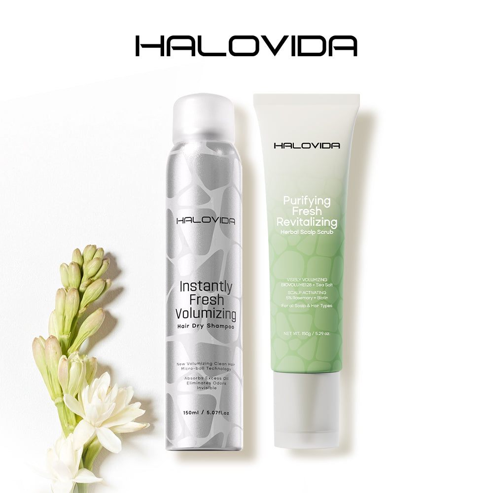 Halovida Scalp Scrub+Hair Dry Shampoo - Halovida