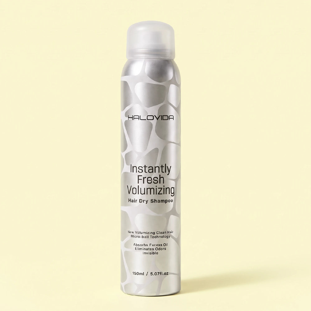 Halovida Dry Shampoo Volumizing Spray Two-Bottle Product Display