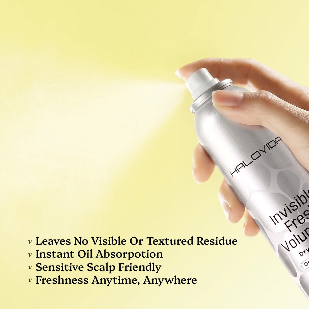 Halovida Dry Shampoo Volumizing Spray Two-Bottle Product Display