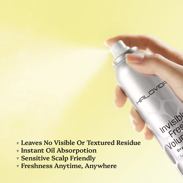 Halovida Dry Shampoo Invisible Finish and Instant Oil Absorption Benefits